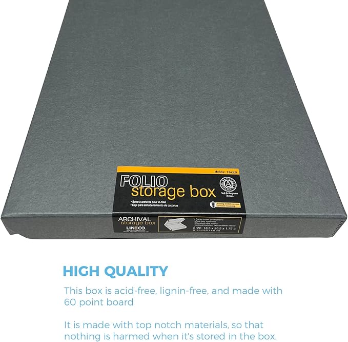 Lineco Folio Storage Box, Clamshell Design - Image 5