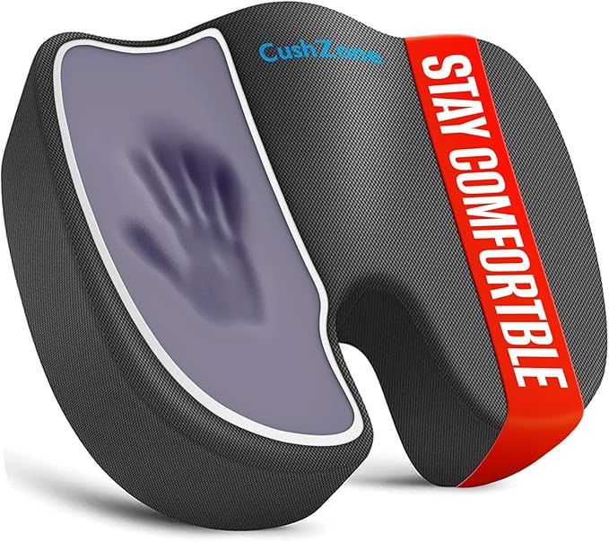 CushZone Seat Cushion, Office Chair Cushions, Car Seat Cushion, Non-Slip by CushZone