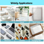 260 pcs Moving Packaging Supplies Set, 200 pcs Cushioning Foam Pouchs&Sheets, 4 Sizes (12"x12",12"x12" Sheets,12"x7.5",7.5"x7.5") With 60 Fragile Stickers,For Moving,Packaging,Storage