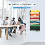 EASEPRES Desk File Organizer Mesh 11-Tier, Hanging Wall Mount Document - Image 3