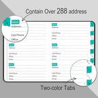 Address Book with Alphabetical Tabs, Portable Address Telephone Book, Hardcover - Image 3