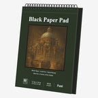 Fuxi Black Sketchbook 11x14 Inches, 60 Sheets, Hard Cover Spiral Bound | Black by SketchBook