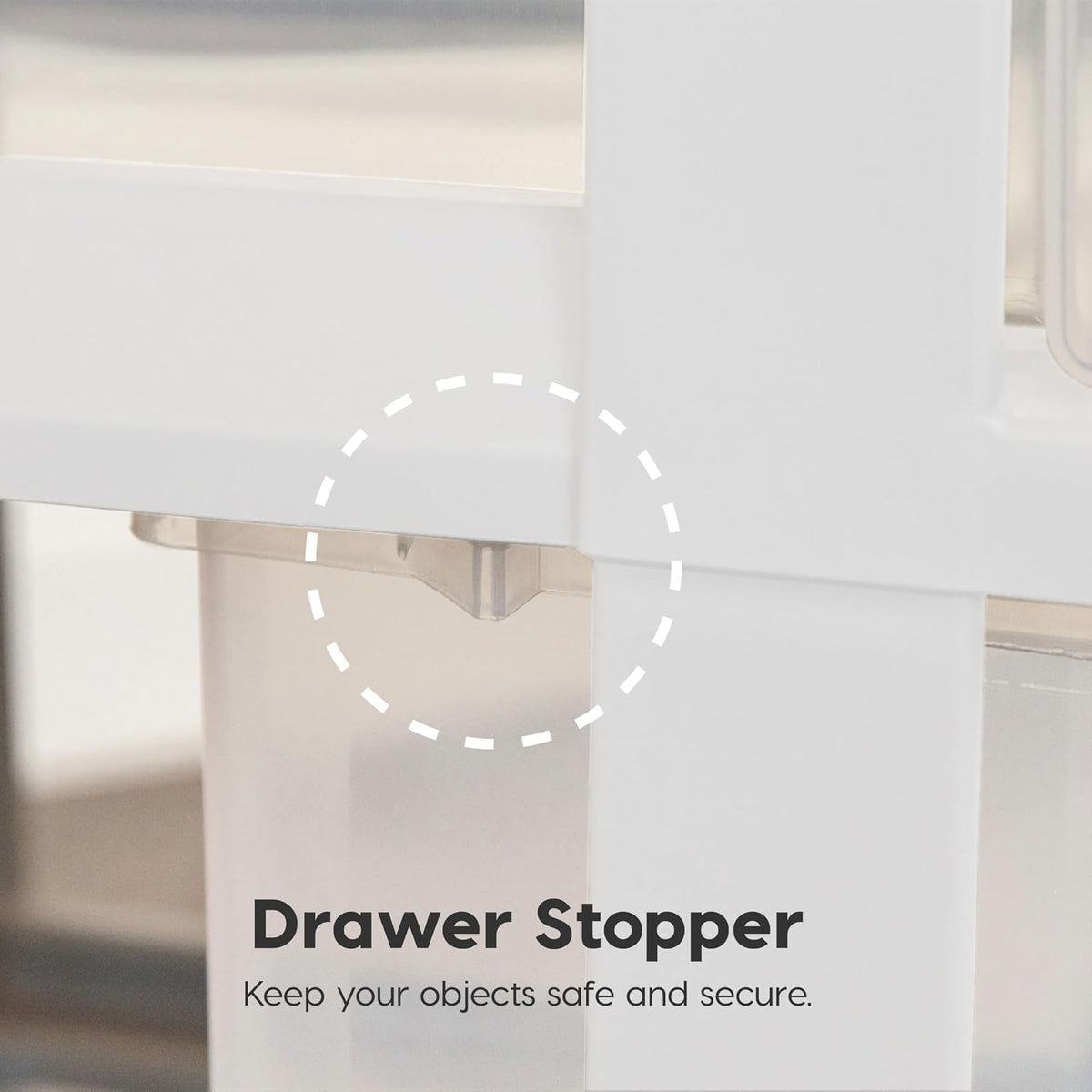 IRIS USA 4-Pack, 6 Qt. Small Stacking Drawer Storage Organizer, White