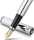 BEILUNER Silver Fountain Pen, Stunning Luxury Pens by BEILUNER