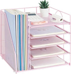 LEKETREE Desk Organizers and Accessories, 5-Tier Paper Letter Tray Organizer - Image 7