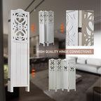 ALeesing 4 Panel Room Divider Fully Assembled, Carved Room Dividers and Folding - Image 8