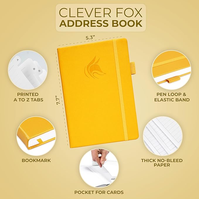 Clever Fox Address Book with alphabetic tabs - Image 2
