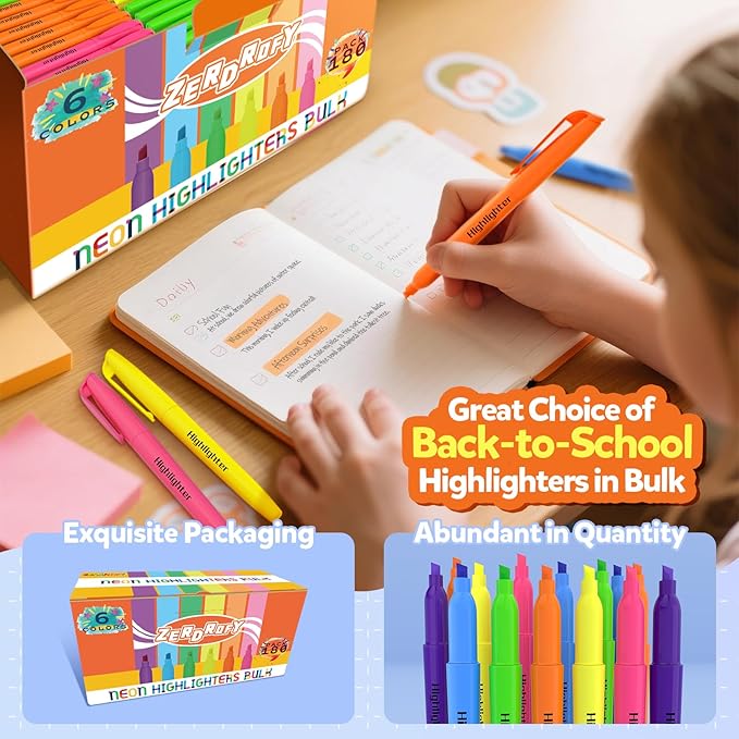ZERDROFY 180 Count Highlighters Assorted Colors Bulk - Image 5