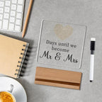 Wedding Engagement Gifts for Couples, Funny Wedding Countdown Acrylic Sign - Image 4