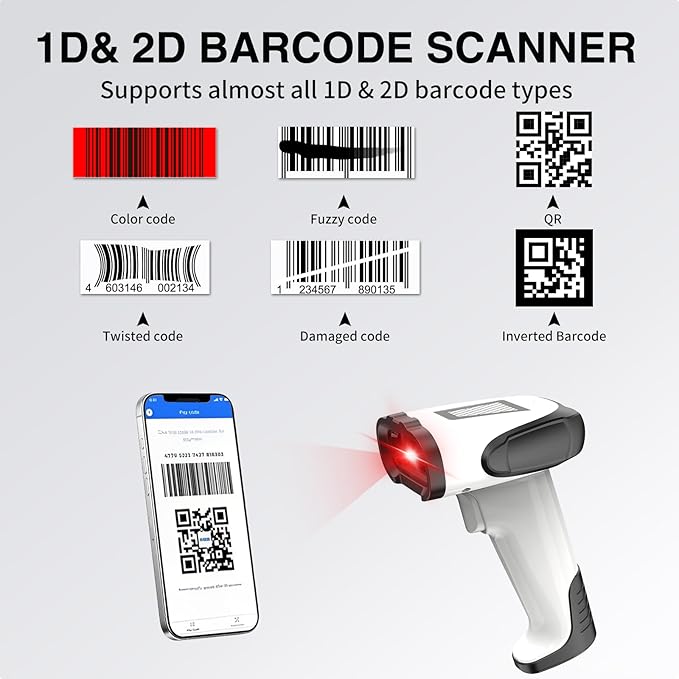 2D Handheld Wireless Barcode Scanner - Image 2