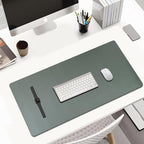 KINGFOM Desk Pad Office Desktop Protecter, PU Leather Desk Mat Blotters - Image 2