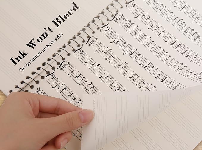 MOREYES Music Notebook Composition Manuscript Staff Notebook - Image 3