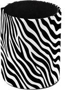 Leather Pen Holder for Desk Zebra Print Pencil Cup Desktop Organizer Makeup by Unknown