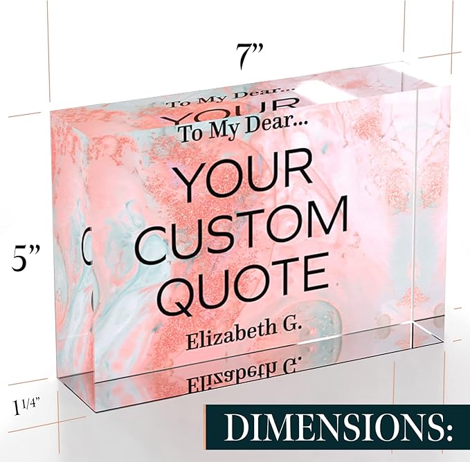 Personalized Gifts, Custom Quote Block Letter Board, Crystal-Clear Acrylic - Image 8