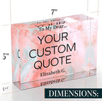 Personalized Gifts, Custom Quote Block Letter Board, Crystal-Clear Acrylic - Image 8