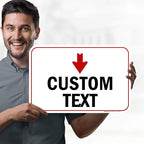 Custom Arrow and Directional Sign, Down Arrow, 12x18 Inches, Rust Free .063 - Image 2