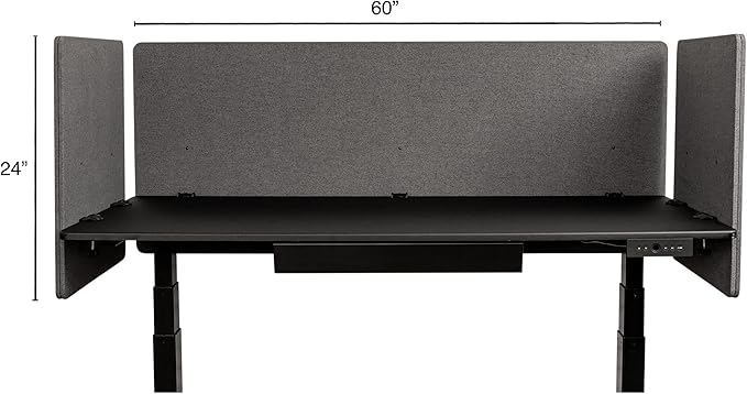 Stand Up Desk Store ReFocus Clamp-on Acoustic Desk Divider Privacy Panel That - Image 4