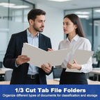 File Folder, HERKKA 30 Pack 1/3 Cut Tab File Folders, File Folders Great - Image 7