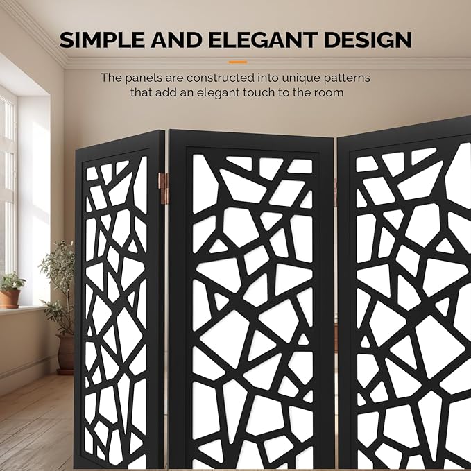 VINGLI 70'' H Room Divider, Non-Woven Fabric Privacy Screen, Indoor Partition - Image 5