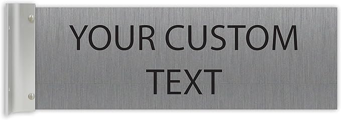 ALPHA DOG SIGNS Custom Projecting Hallway Nameplate, Personalized 2-Line Text by AlphaDog
