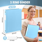 Henoyso 16 Pcs 3 Ring Binder 0.5 Inch Round Fits Letter Size 8.5'' x 11'' Paper - Image 2