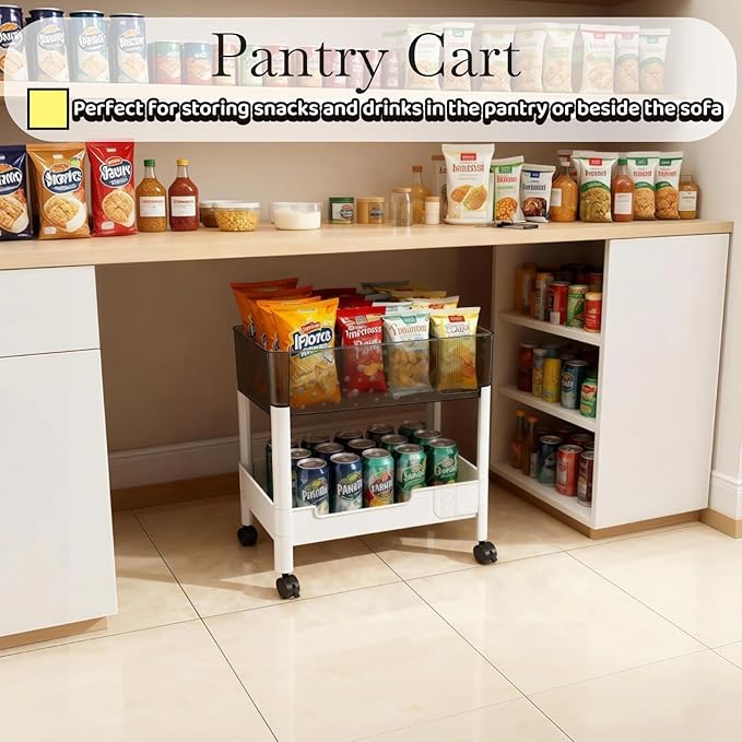 LiWNYRK 2 Tier Rolling Cart - Image 8