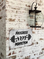 Tarika Progress Not Perfection 20X30 cm Iron Retro Look Decoration Poster Sign - Image 6
