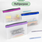 Mr. Pen- Clear Pencil Pouch, 9" x 6.88", 3 Pack, Durable TPU Material | Large Water-Resistant Pencil Bags with Smooth Zipper, Multipurpose Clear Pouch for Stationery, School, Office