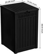 Yardgrace 55 Gallon Outdoor Storage Box, Waterproof Resin Deck Box - Image 3