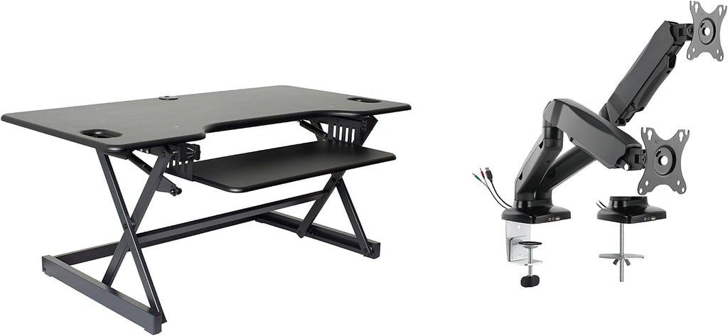 Rocelco 46" Large Height Adjustable Standing Desk Converter