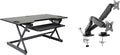 Rocelco 46" Large Height Adjustable Standing Desk Converter by Rocelco