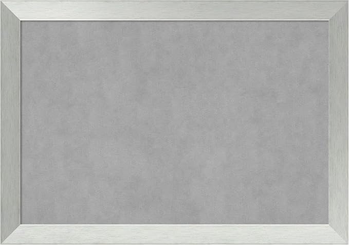 Amanti Art Silver Framed Magnetic Board 28x40 Large Vision Board by AmantiArt