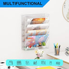 GDINDINFAN Wall File Organizer Holder Mesh Hanging Paper Document Holder - Image 6