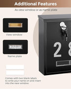 LAND·VOI Locking Wall-Mount Mailbox - Image 8