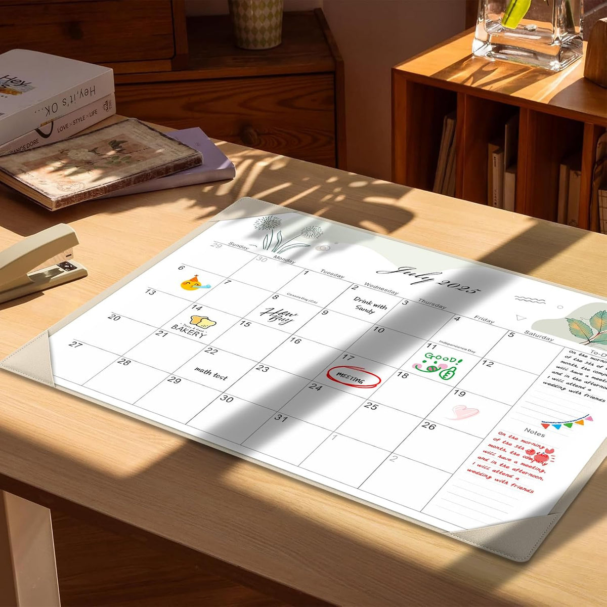 Desk Calendar 2026-2027 with Desktop Mat,22x17'' Large Desktop Pad Ca...