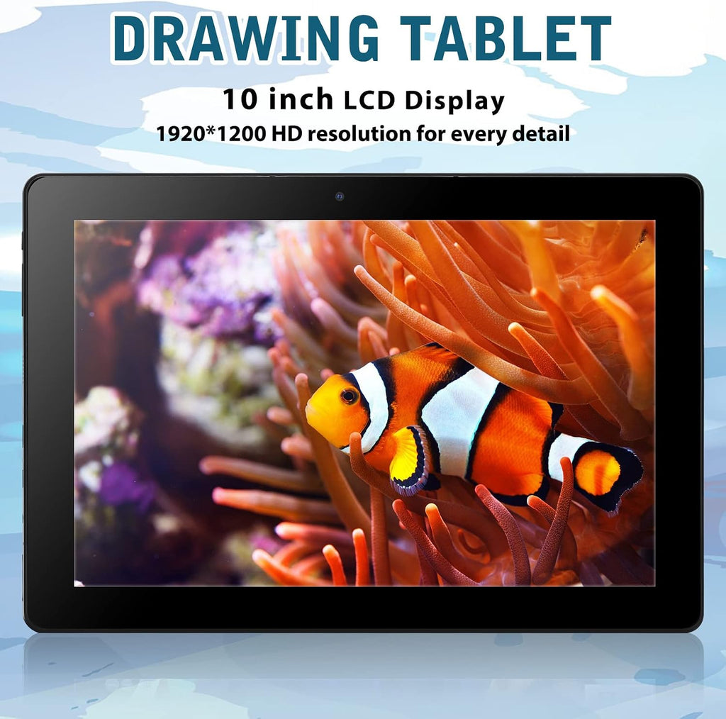 t11 pro standalone drawing tablet with 10.1in display shown in use
