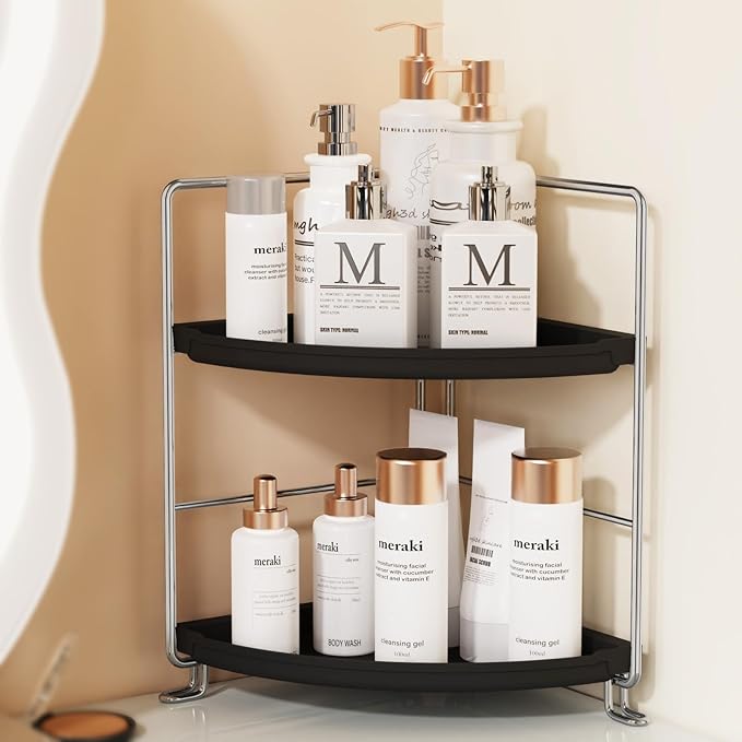 JANUS LiANG 2-Tier Bathroom Organizer Countertop Corner - Image 3