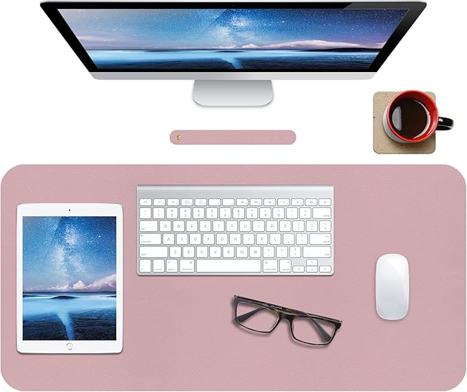 Boutilon Leather Desk Pad Protector, Non-Slip Mouse Pad, Laptop Desk Pad - Image 9