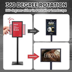DISPLAYSWORKER Adjustable Heavy Duty Pedestal Sign holder floor Stand, sign - Image 7