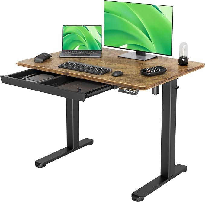 Claiks Standing Desk with Drawers, Electric Standing Desk Adjustable Height by CLAIKS