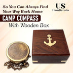 Be Strong and Courageous, Do Not Be Afraid Brass Engraved Compass - Image 7