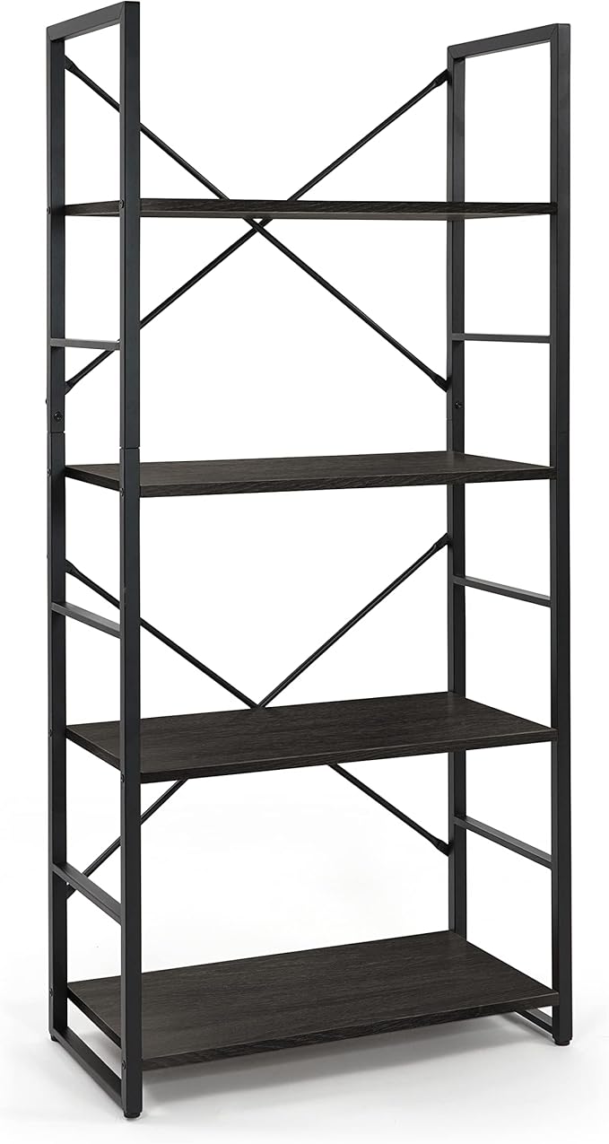 CAPHAUS 4 Tier Bookshelf, 24 Inch Width Free Standing Shelf, Bookcase Shelf - Image 9