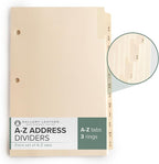 Gallery Leather A-Z Dividers for 3 Ring Binder by GalleryLeather