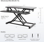 VIVO 32 inch Desk Converter, K Series, Height Adjustable Sit to Stand Riser - Image 3
