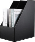 KINGFOM Wooden Leatherette Desktop File Folder Organizer and Document File