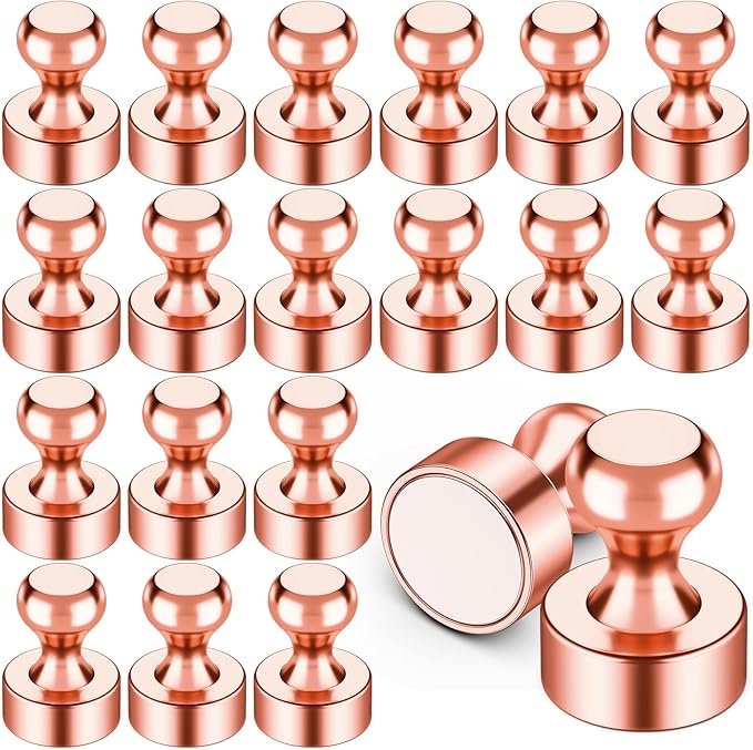 VNDUEEY 20 Pcs Rose Gold Strong Refrigerator Magnets, Fridge Magnets by VNDUEEY