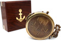 Be Strong and Courageous, Do Not Be Afraid Brass Engraved Compass by USHandicrafts