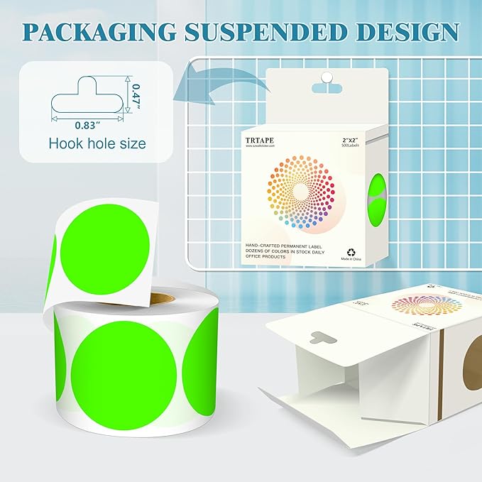 2 Inch Round Color Coding Labels - Image 3