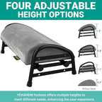 YEASHEIN Adjustable Foot Rest for Under Desk at Work, Velvet Under Desk Footrest - Image 3
