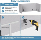 MORDEER 47.2 Inch Desk Divider Panels Set, Acoustic Divider Panel - Image 7
